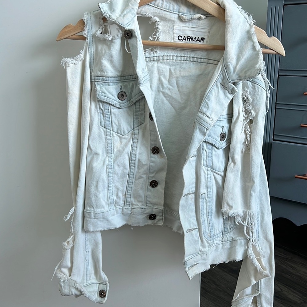 Carmar distressed jean jacket